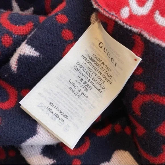 Gucci Red and Navy Cape - Picture 5 of 6